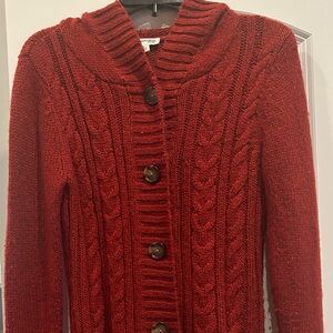 St. John's Bay Red Cable Knit Cardigan